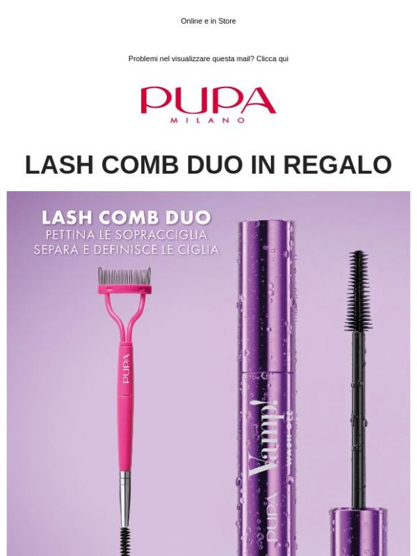LASH COMB DUO in regalo acquistando VAMP! WASH OFF