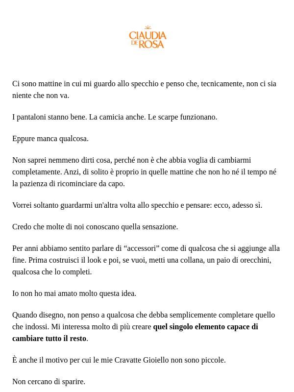 Il dettaglio che cambia tutto.