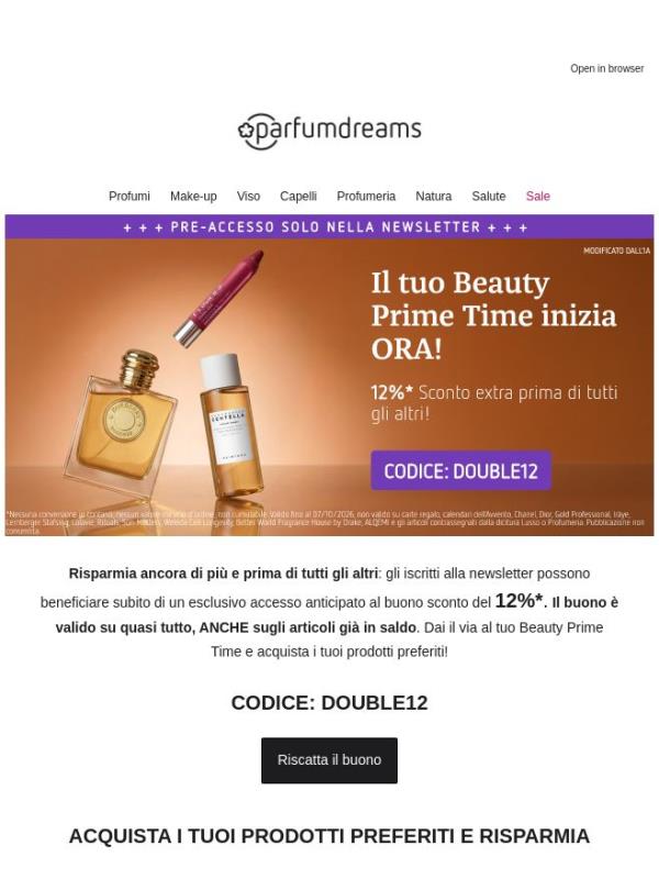 L'accesso anticipato è ora disponibile 🤫 Assicurati il 12%* prima di tutti gli altri...