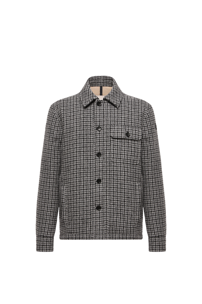 Giacca camicia imbottita Norfol in misto lana