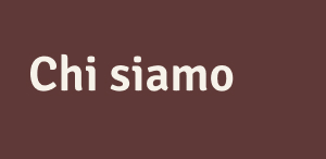 Italian text 'Chi siamo' on brown background.