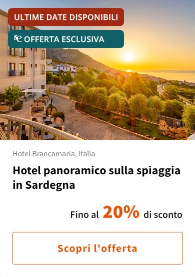 Hotel panoramico sulla spiaggia in Sardegna