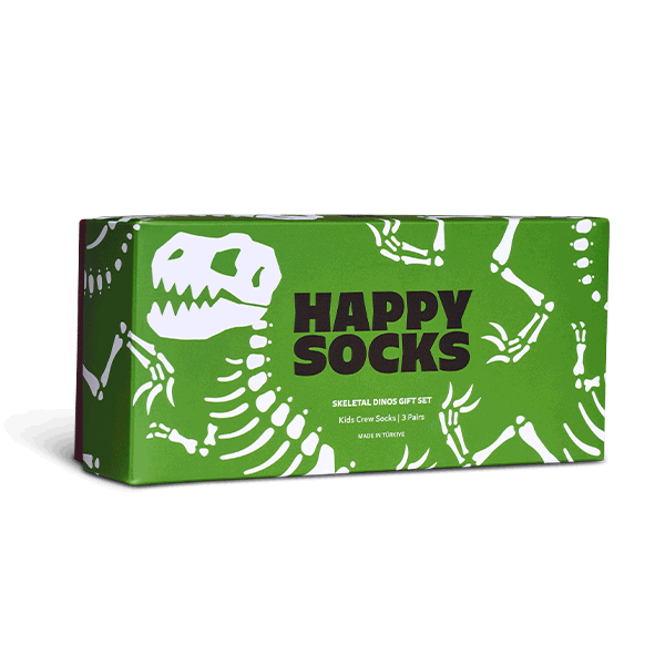 Set regalo di 3 calzini Skeletal Dinos per bambini