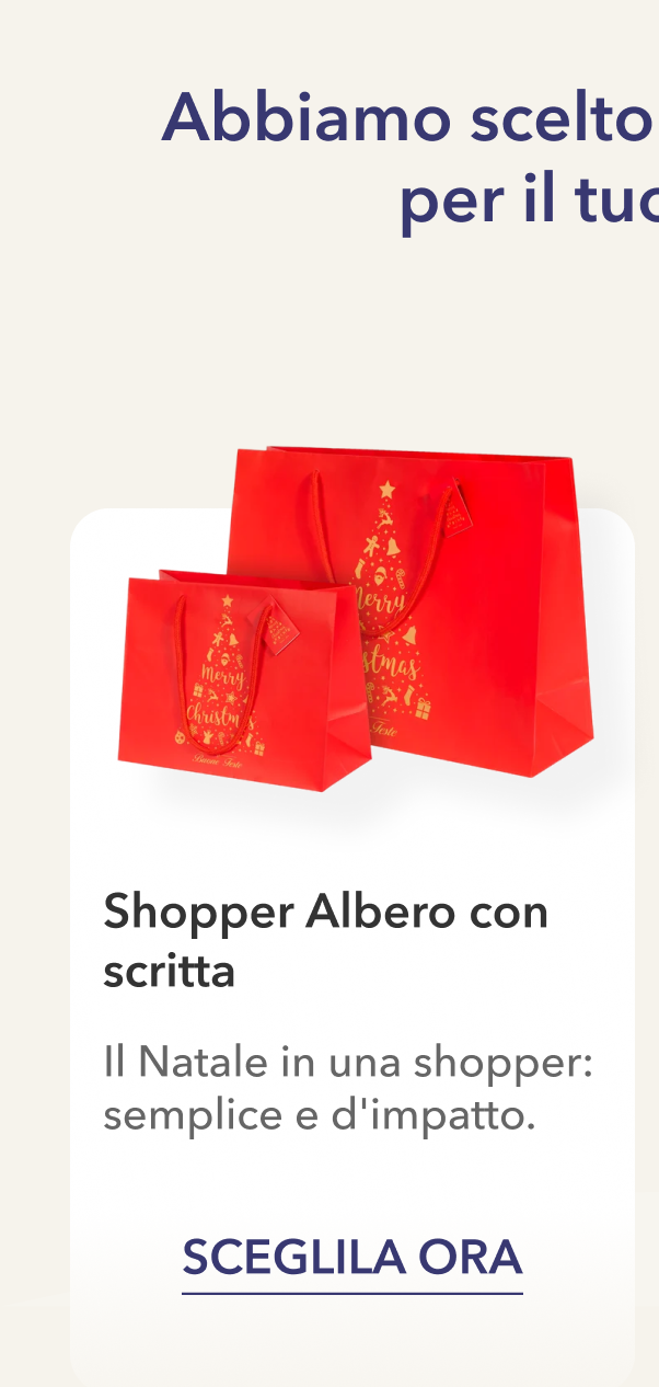 Shopper albero con scritta