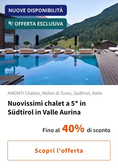 Nuovissimi chalet a 5* in Südtirol in Valle Aurina