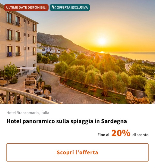 Hotel panoramico sulla spiaggia in Sardegna