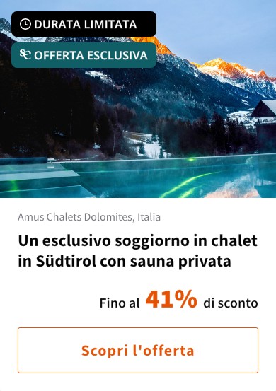 Un esclusivo soggiorno in chalet in Südtirol con sauna privata