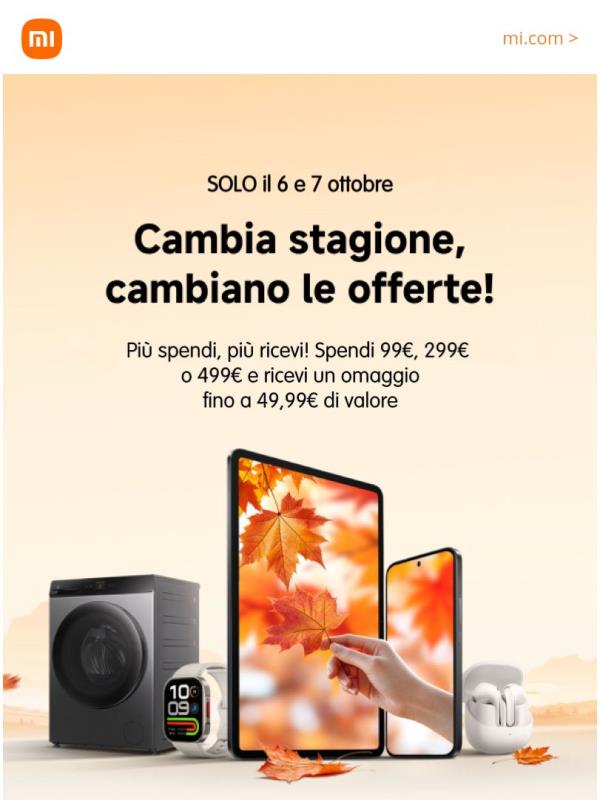 Più spendi, più ricevi! Omaggio fino a 49,99€