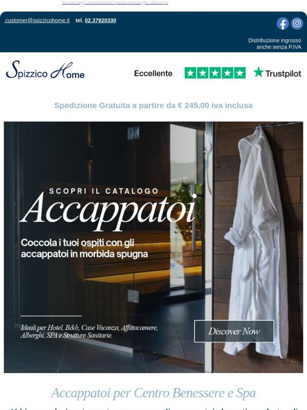 🛁 Coccola i tuoi ospiti: la nostra selezione di accappatoi ti aspetta! 👈