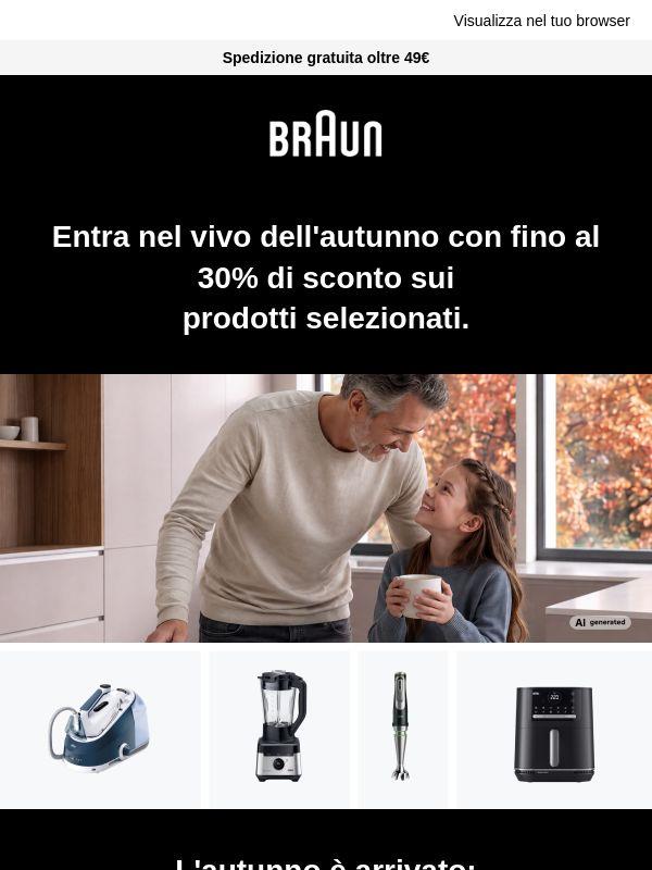 Dai il benvenuto all'autunno con sconti fino al 30%! 🍂