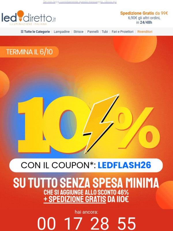 ULTIME ORE ⏰ Extra SCONTO Flash da non perdere, valido per pochi giorni