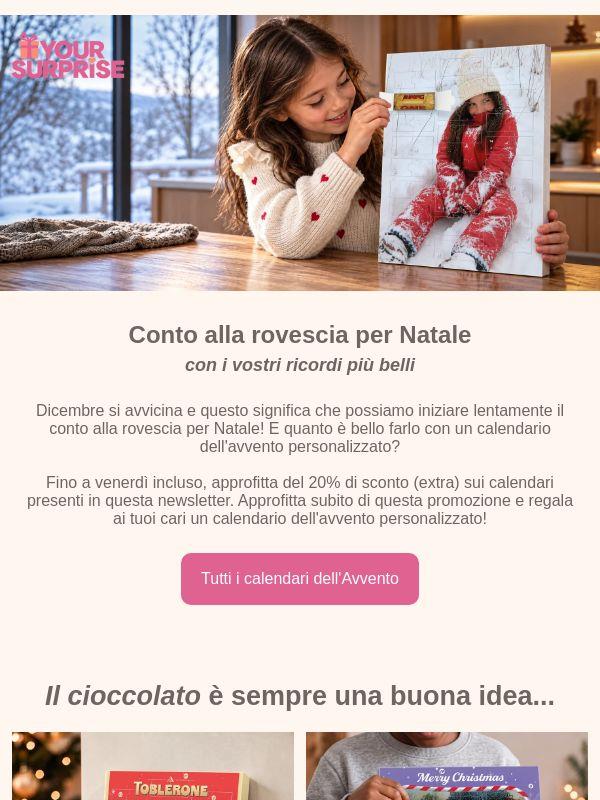 20% di sconto su calendari dell'Avvento selezionati! 📢