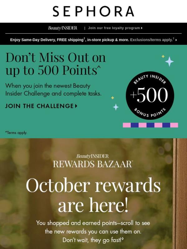Did you know that points = rewards?