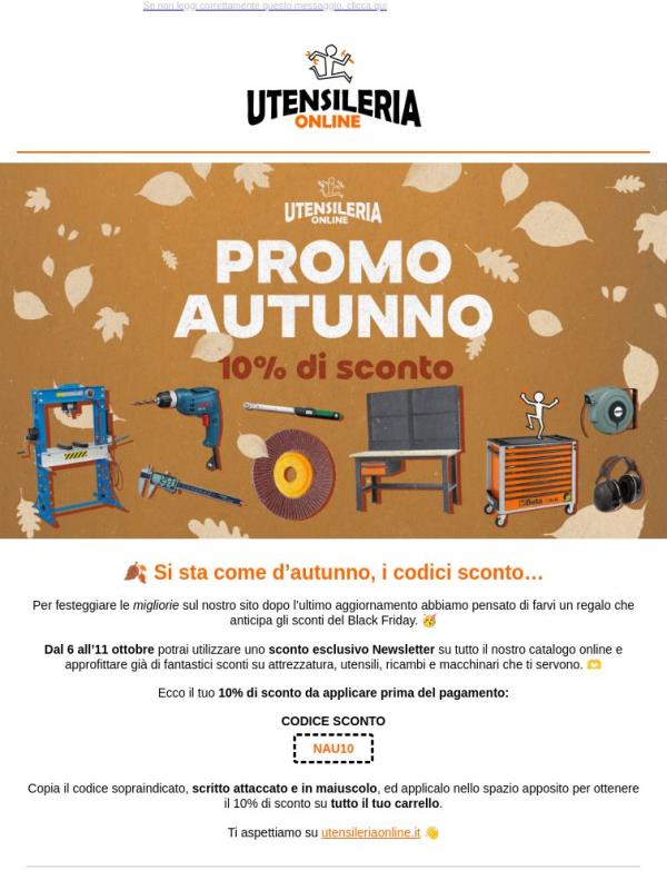 🍂 Si sta come d’autunno, i codici sconto…