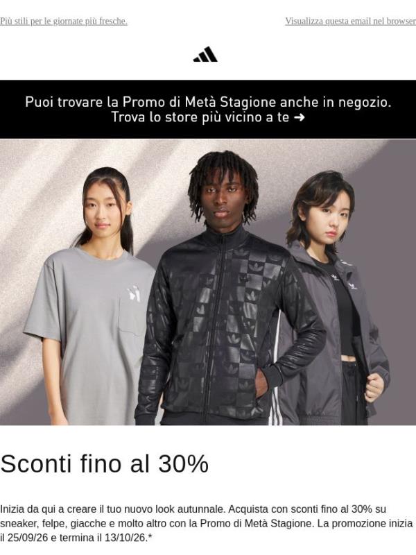 Look per l'autunno con sconti fino al 30%