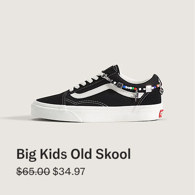 Charms Black Marshmallow Big Kids Old Skool Shoe