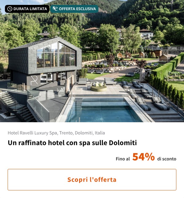 Un raffinato hotel con spa sulle Dolomiti