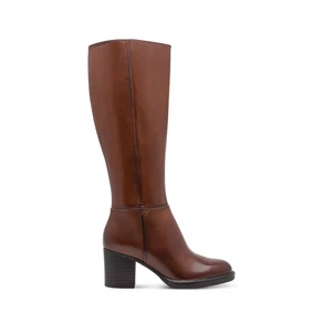 Tamaris Stivali Donna con Tacco in Pelle Cuoio Moscato
