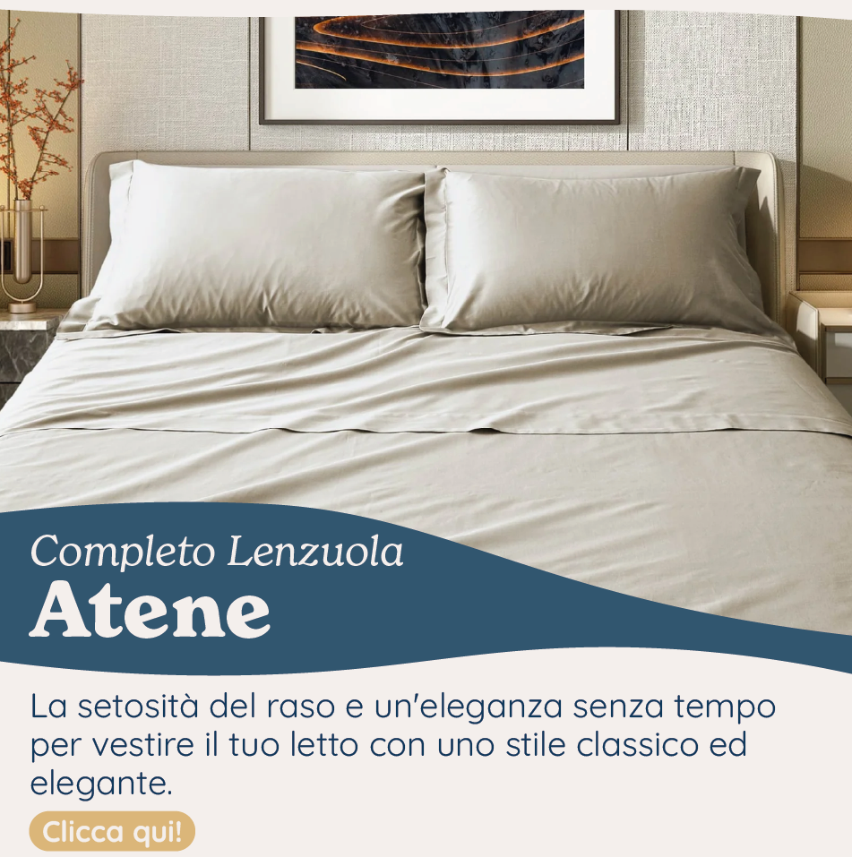Completo Lenzuola in Raso 100% Cotone - Atene
