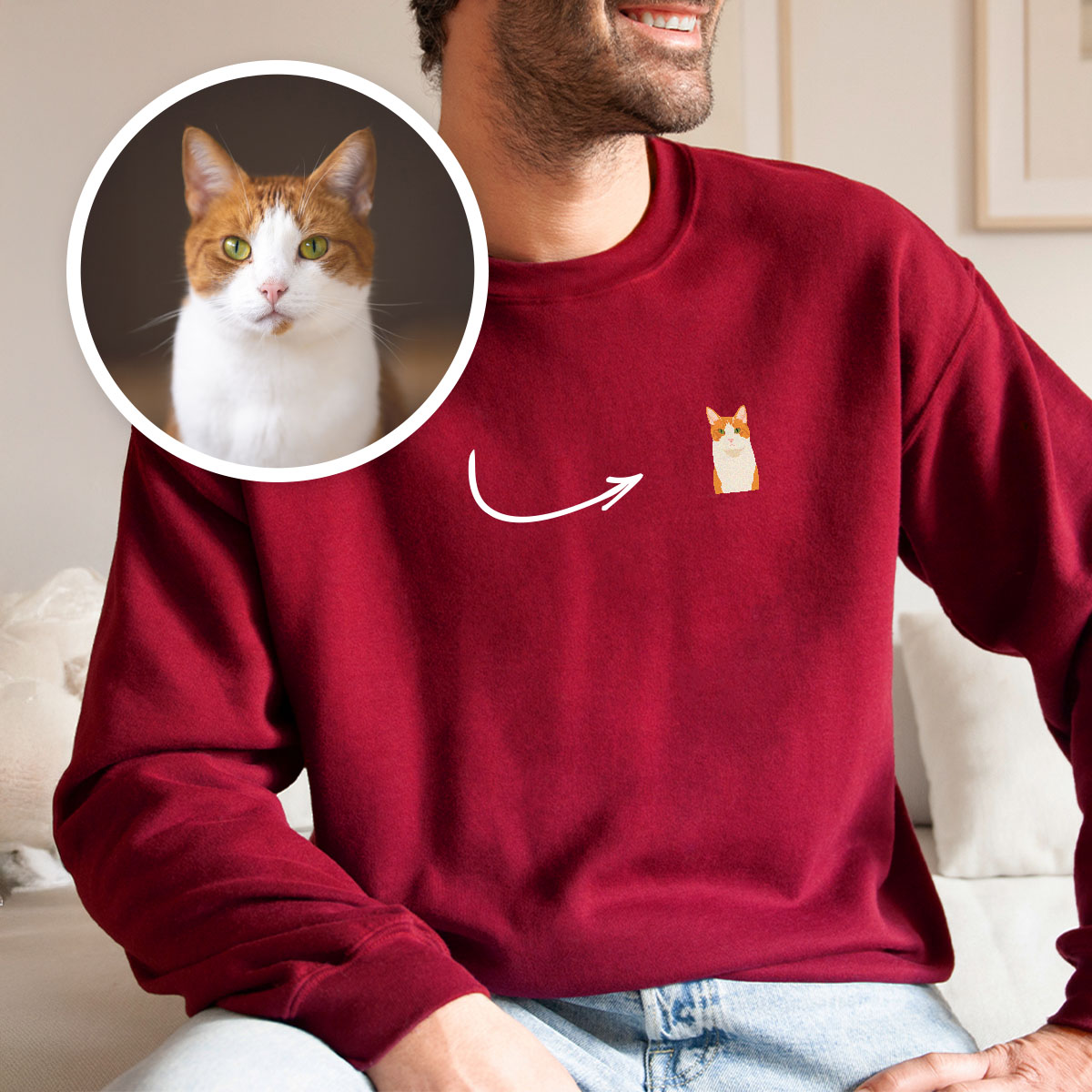 Image of Felpa Personalizzata con Foto del Cane
