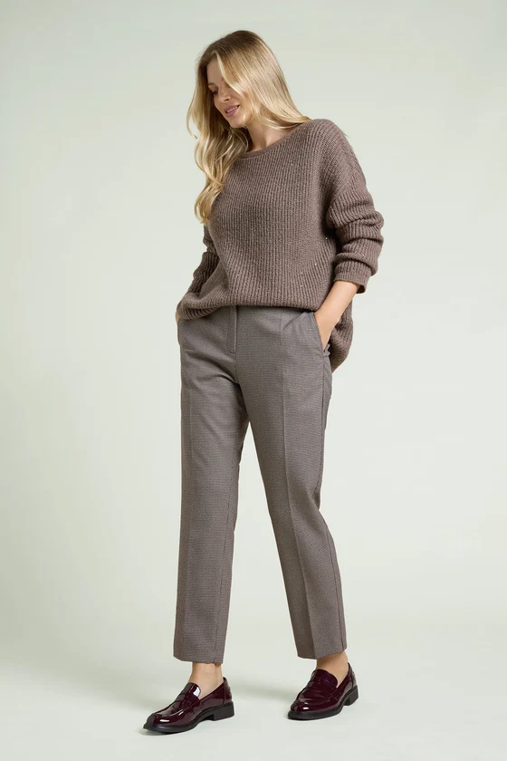 PANTALONI A SIGARETTA IN PIED-DE-POULE