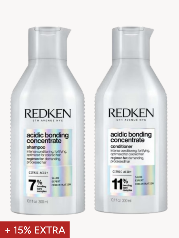 Duo de shampoing et d'après-shampoing concentrés liants à l'acide Redken