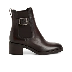 Stivaletti Chelsea Donna con Tacco in Pelle Testa di Moro | Tamaris