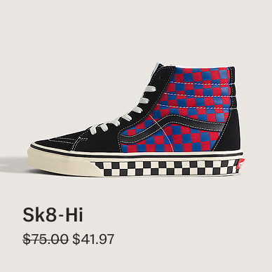 Red Blue Sk8-Hi Shoe