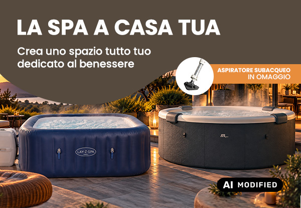 La Spa a casa tua. Crea uno spazio dedicato al benessere. Aspiratore subacqueo in omaggio!