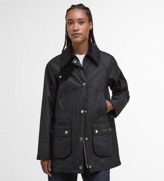 Giacca in cotone cerato Modern Beadnell Wax nero