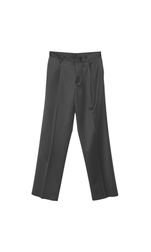 Pleated virgin-wool trousers