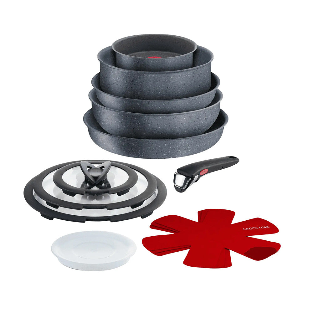 Ingenio Mineralis Batteria Pentole Con Accessori In Acciaio Inox - Set 13 Pz
