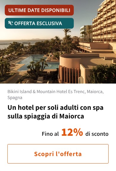 Un hotel per soli adulti con spa sulla spiaggia di Maiorca