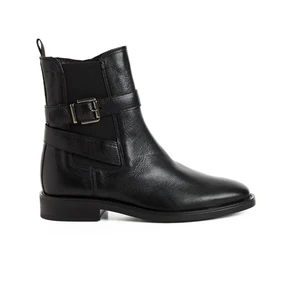 Tamaris Stivaletti Tronchetti Donna con Tacco Basso in Pelle Nera