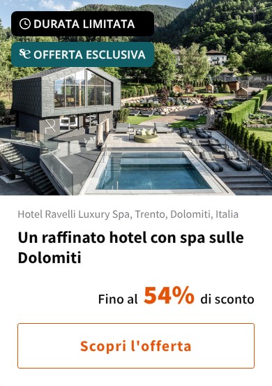 Un raffinato hotel con spa sulle Dolomiti