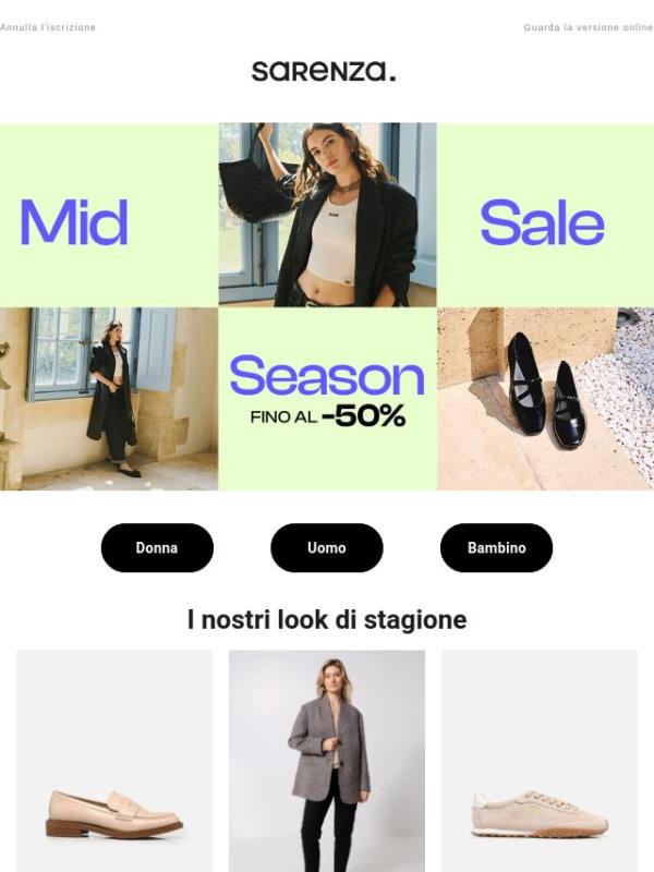 ✨Mid Season Sale: fino al -50%