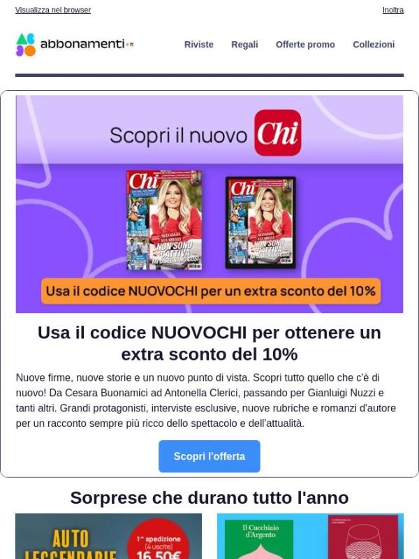 Scopri il NUOVO CHI e tutte le novità del mese di Ottobre