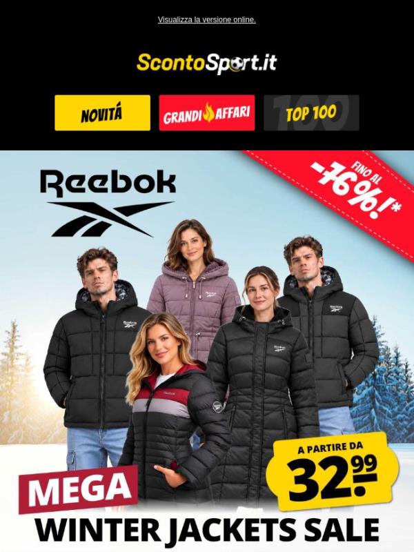 Giacche invernali Reebok a partire da 32,99 € 🔥