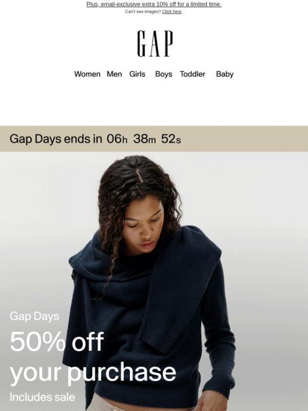 Your 50% off deal won't last