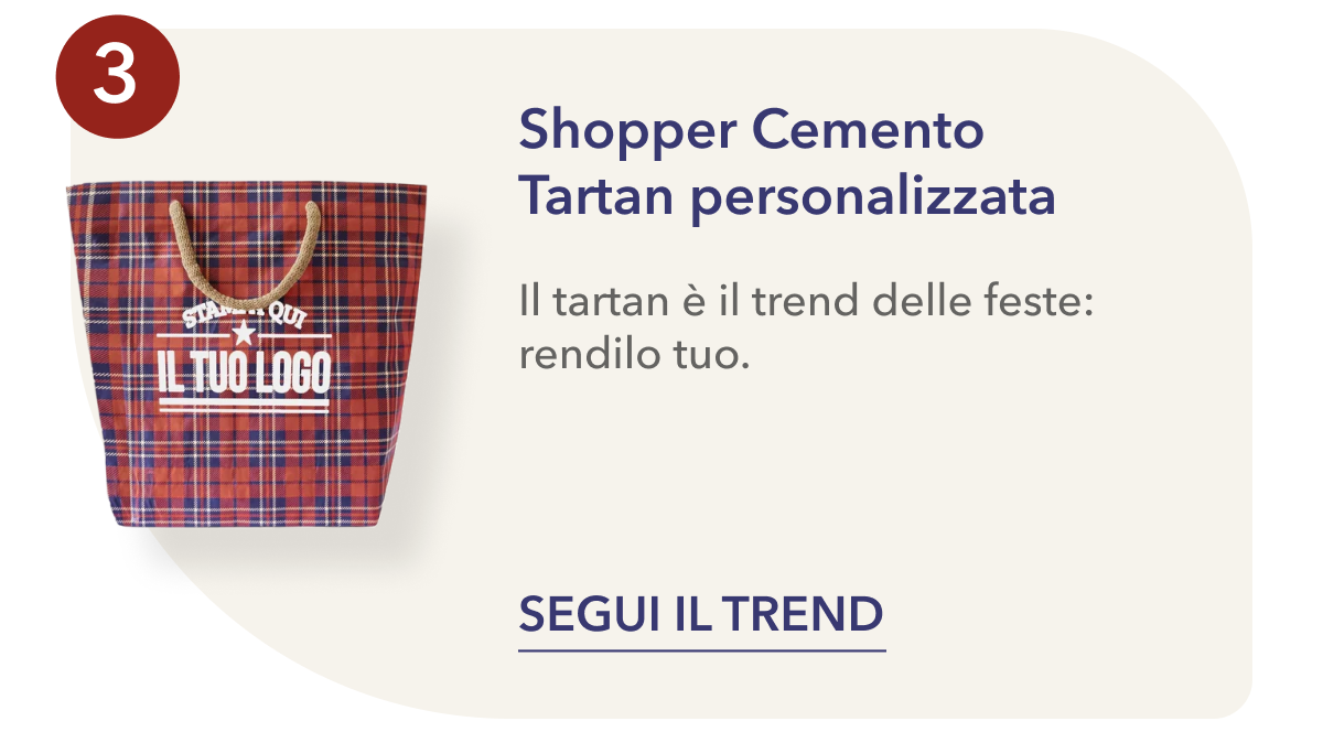 Shopper cemento tartan personalizzata