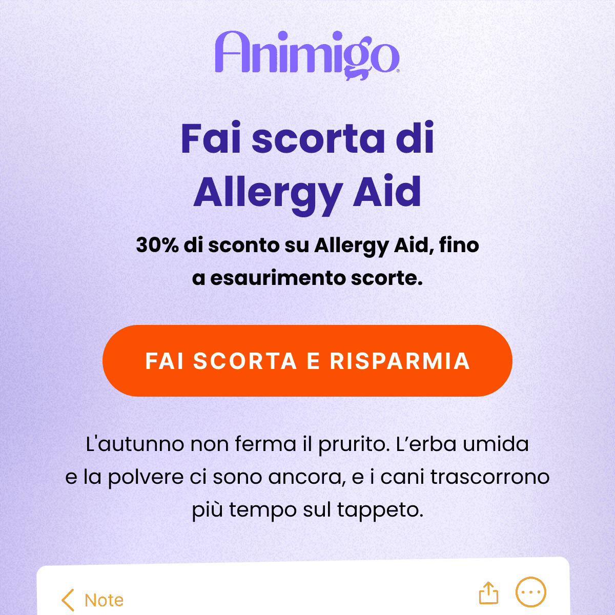 FAI SCORTA DI ALLERGY AID