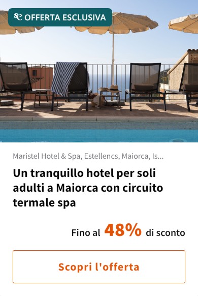 Un tranquillo hotel per soli adulti a Maiorca con circuito termale spa