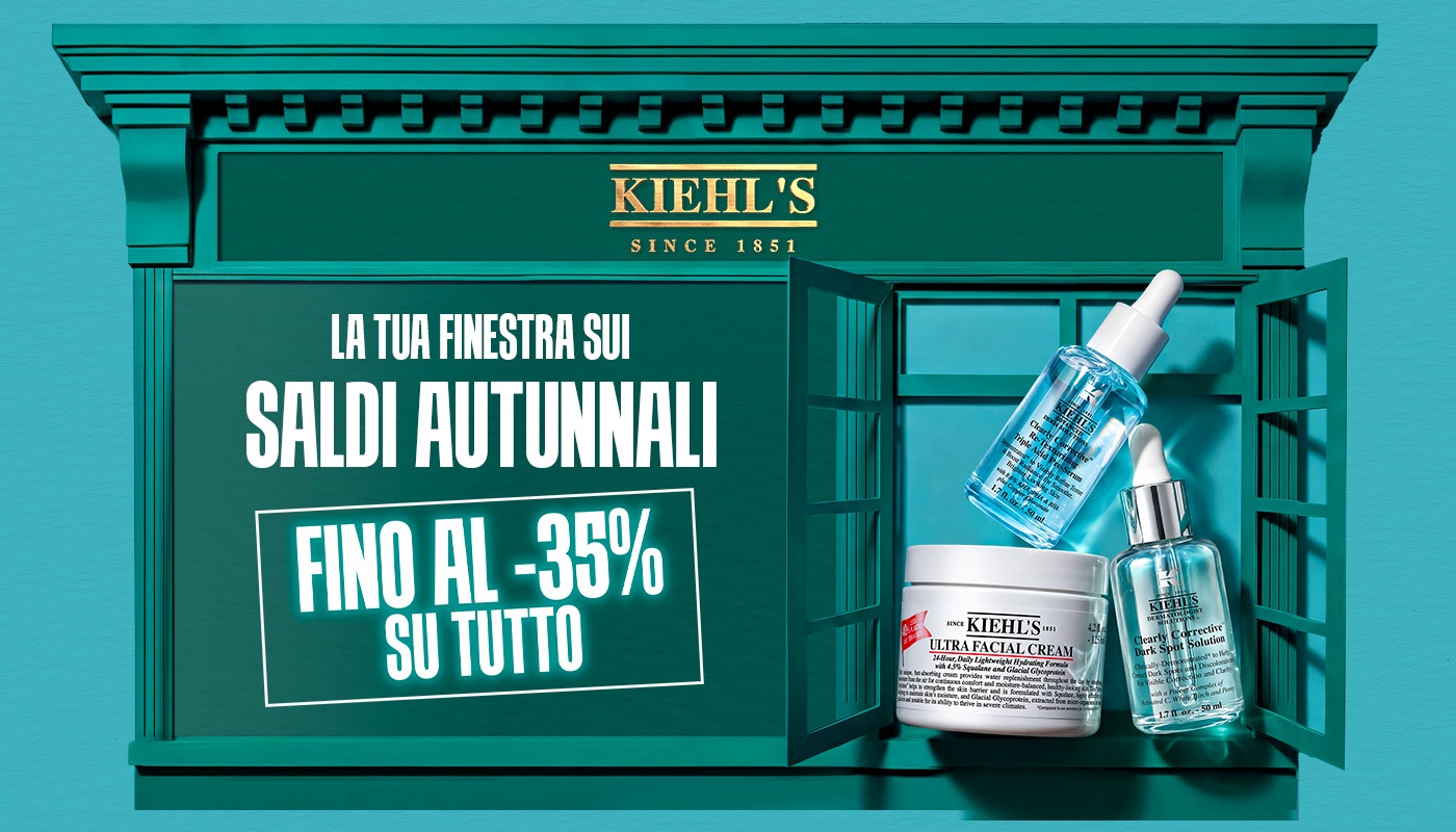 Saldi Autunnali Kiehl's - Pronti per la nuova stagione? Fino al -35% su tutto il sito