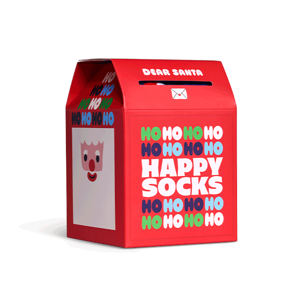 Set regalo di 3 calzini Postbox di Babbo Natale