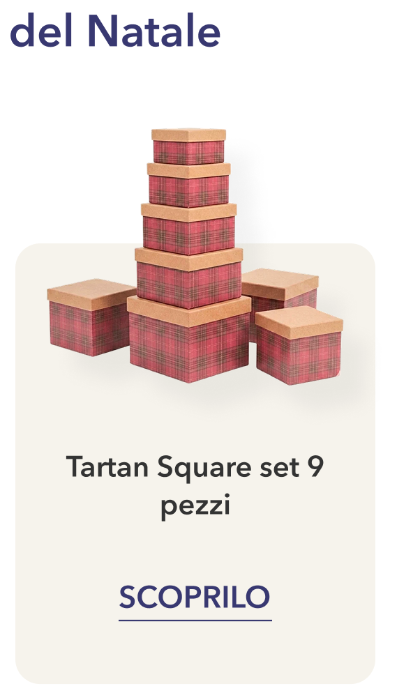 Tartan square set 9 pezzi