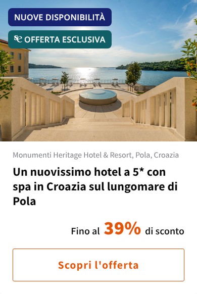 Un nuovissimo hotel a 5* con spa in Croazia sul lungomare di Pola