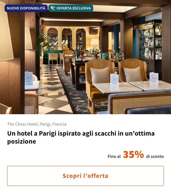 Un hotel a Parigi ispirato agli scacchi in un'ottima posizione