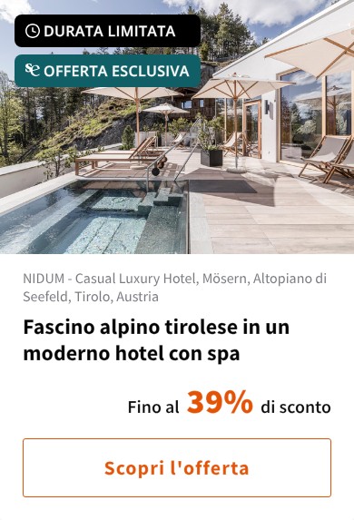 Fascino alpino tirolese in un moderno hotel con spa