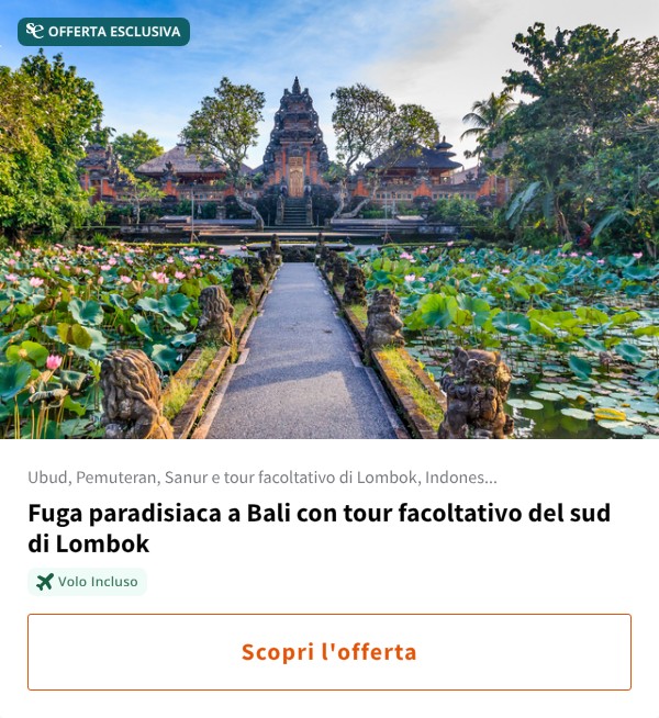 Fuga paradisiaca a Bali con tour facoltativo del sud di Lombok