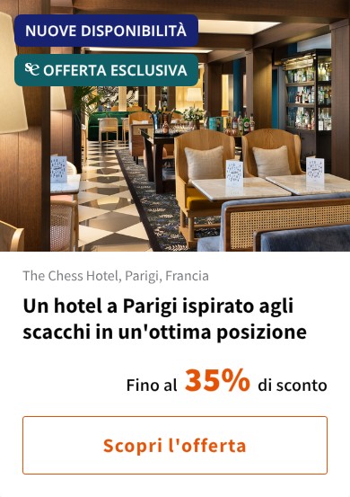 Un hotel a Parigi ispirato agli scacchi in un'ottima posizione
